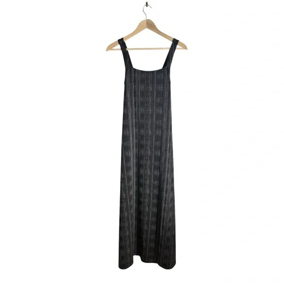 Athleta Arrival Maxi Dress Amara Stripe Black White Athleisure Size Medium - Picture 5 of 7